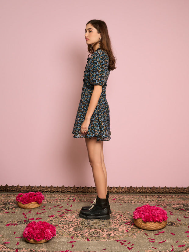 Carnation Organza Mini Dress