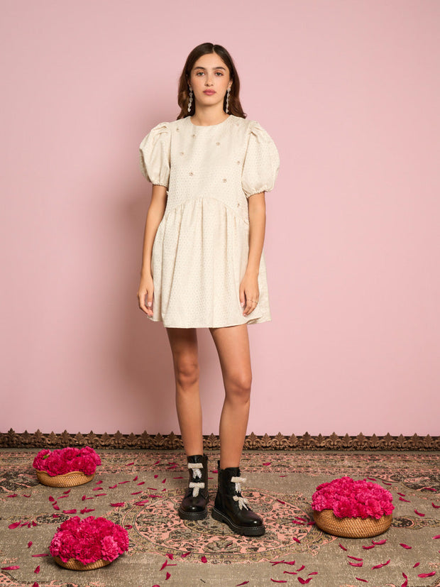 Chai Pearl Jacquard Dress