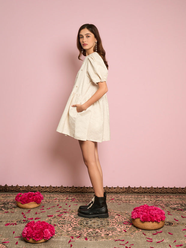 Chai Pearl Jacquard Dress