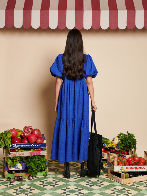 Blueberry Bow Midi Dress