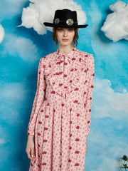 Cowgirl Print Midi Dress