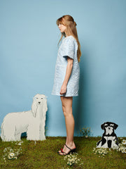 Squirrel Jacquard Mini Dress