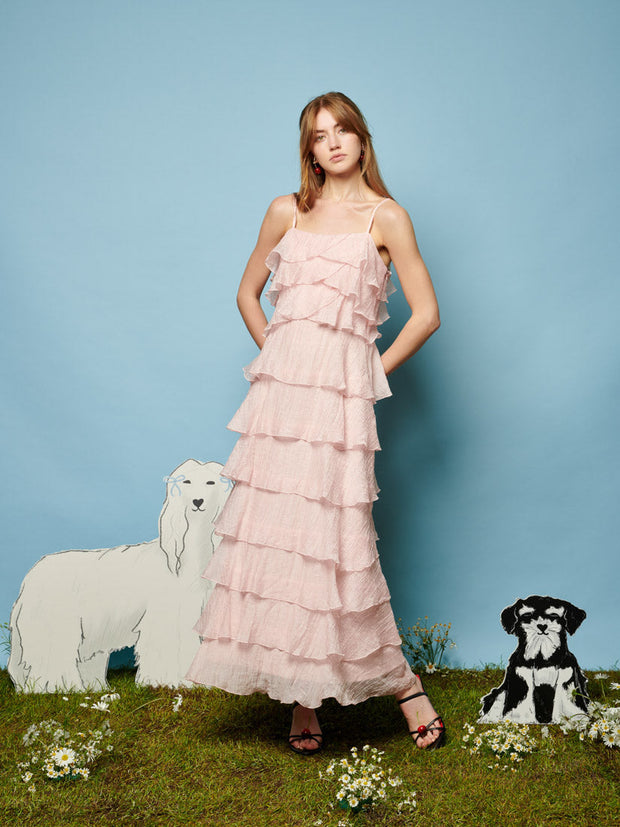 Winnie Ruffle Midi Dress