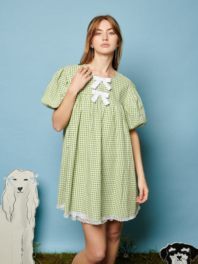 Pet Gingham Mini Dress