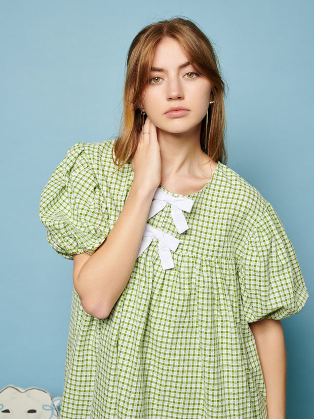 Pet Gingham Mini Dress