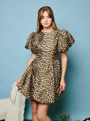 Lola Leopard Jacquard Dress