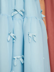 Birdie Bow Midi Dress Baby Blue / Z