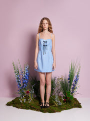 Lavender Gingham Mini Dress