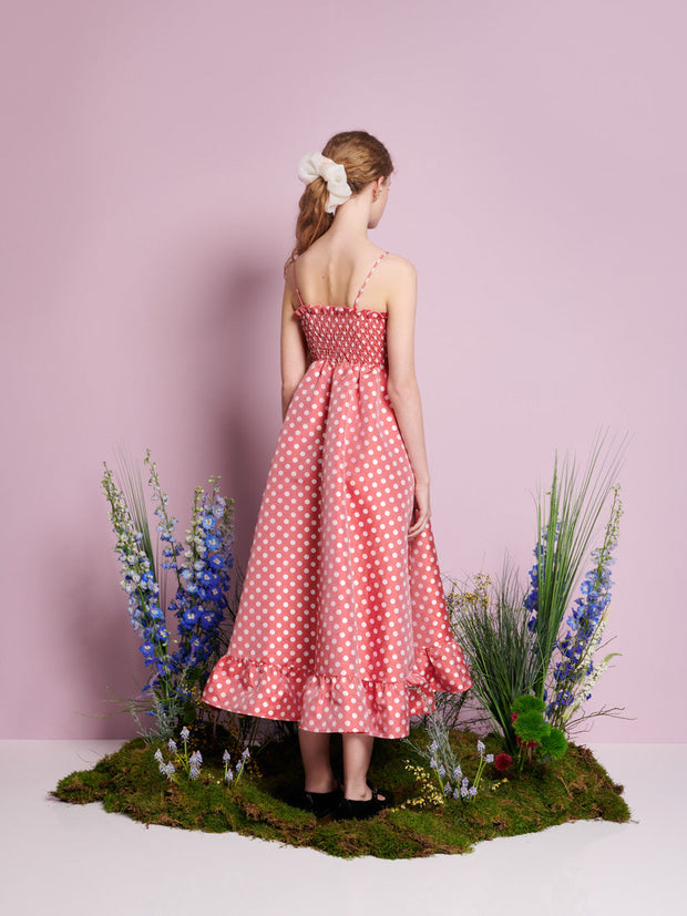 Campion Jacquard Midi Dress Cherry Red / Z