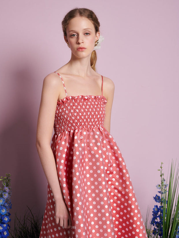 Campion Jacquard Midi Dress Cherry Red / Z
