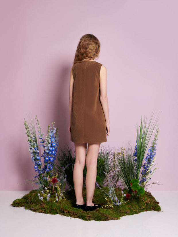 Budding Jewel Mini Dress Chocolate Brown / Z