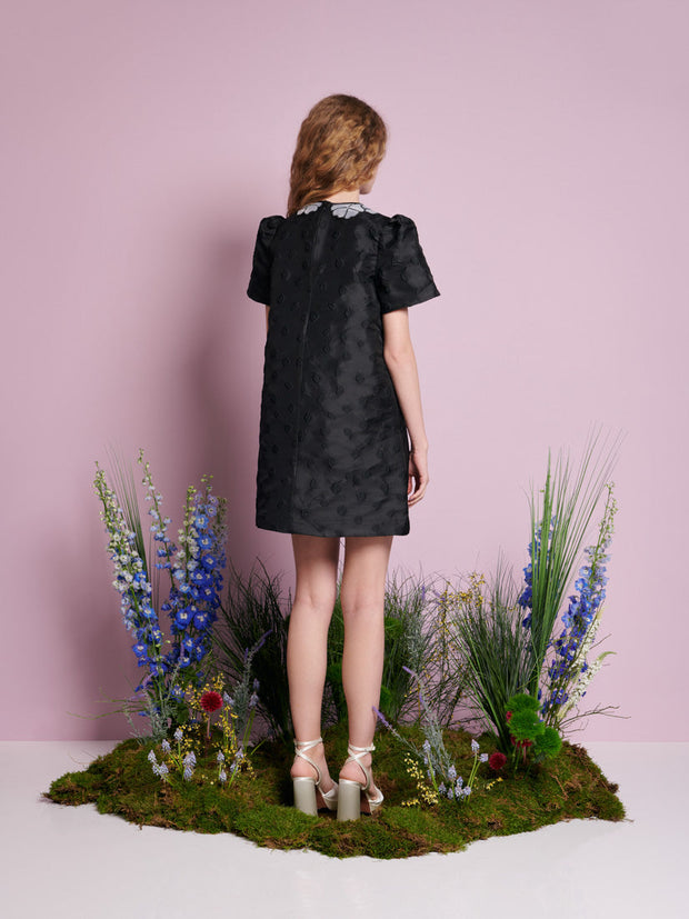 Bluebell Jacquard Mini Dress Coal Black / Z