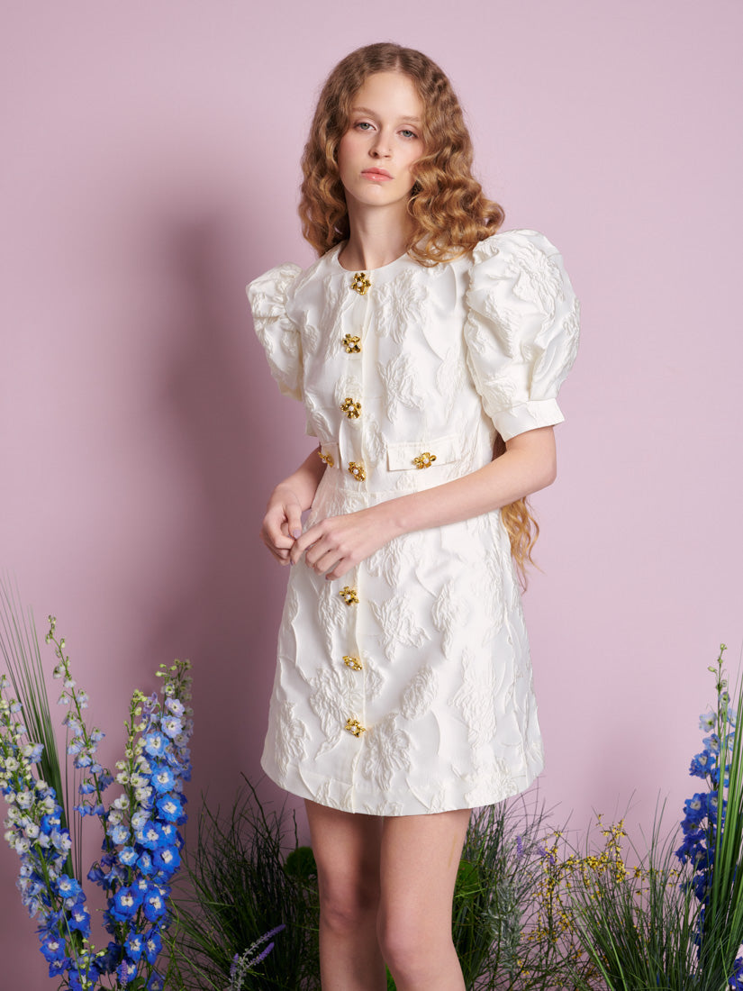 【Sister Jane】Anemone Jacquard Mini Dress 花柄 ジャカード DR2266IVO_1.jpg?v=1742900239
