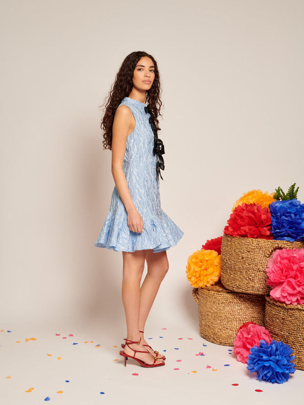 Feria Ruffle Mini Dress Baby Blue / Z