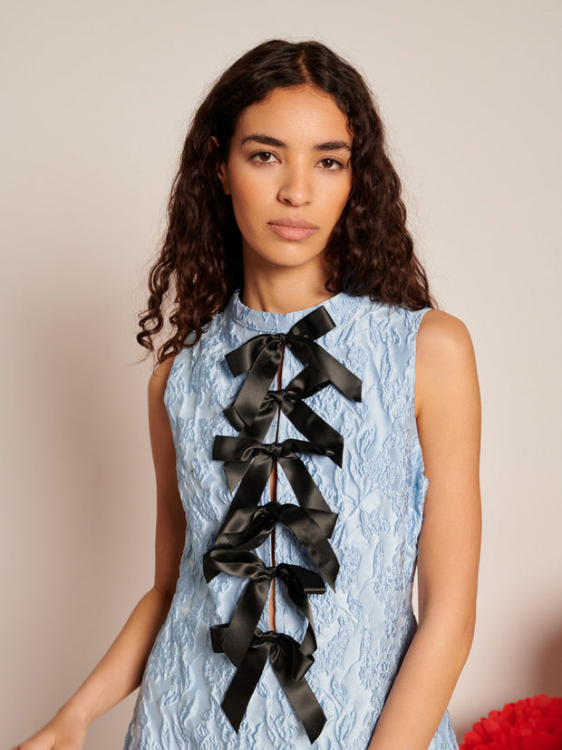 Feria Ruffle Mini Dress Baby Blue / Z