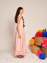 Magnolia Bow Maxi Dress Baby Pink / Z