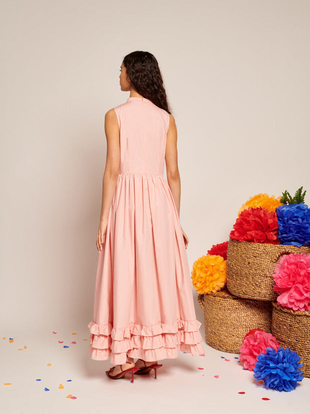 Magnolia Bow Maxi Dress Baby Pink / Z