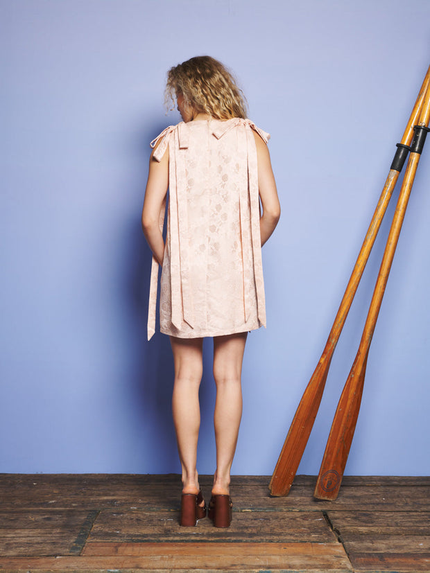Serene Bow Mini Dress Nude Pink / Z