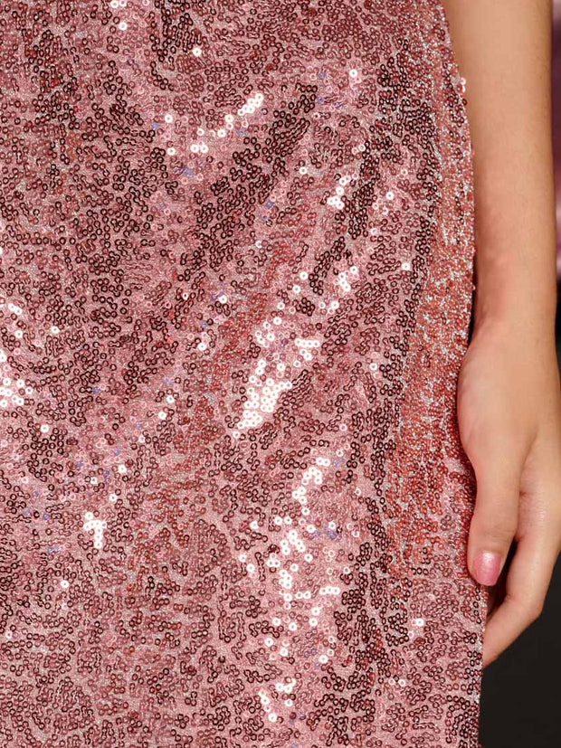 Swoon Sequin Mini Dress Baby Pink / Z