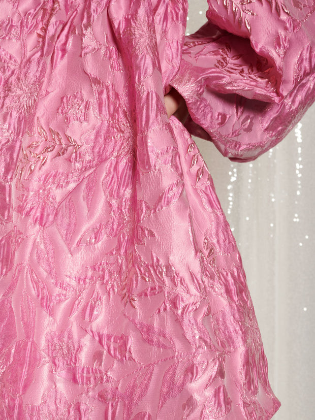 Secret Ball Jacquard Mini Dress