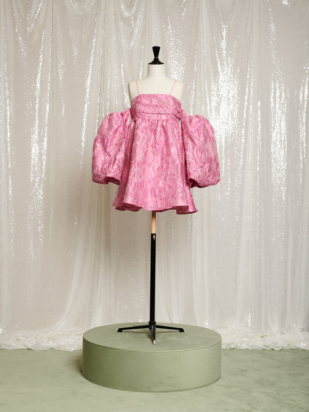 Secret Ball Jacquard Mini Dress