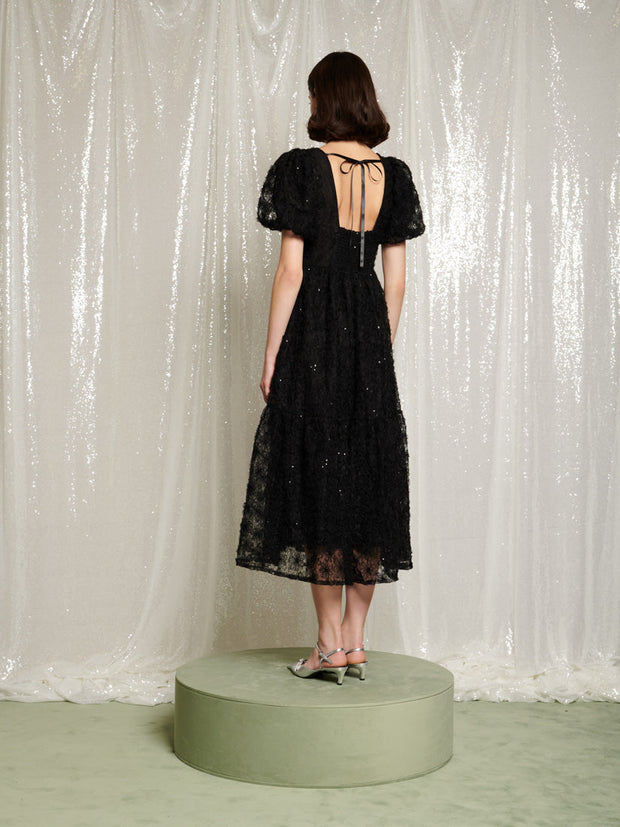 Laced Night Midi Dress