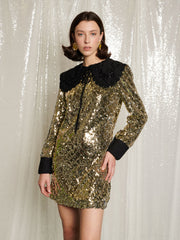 Gold Diamonds Mini Dress