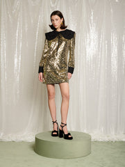 Gold Diamonds Mini Dress
