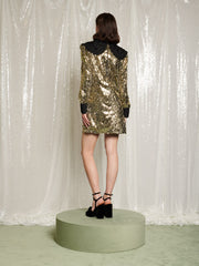 Gold Diamonds Mini Dress