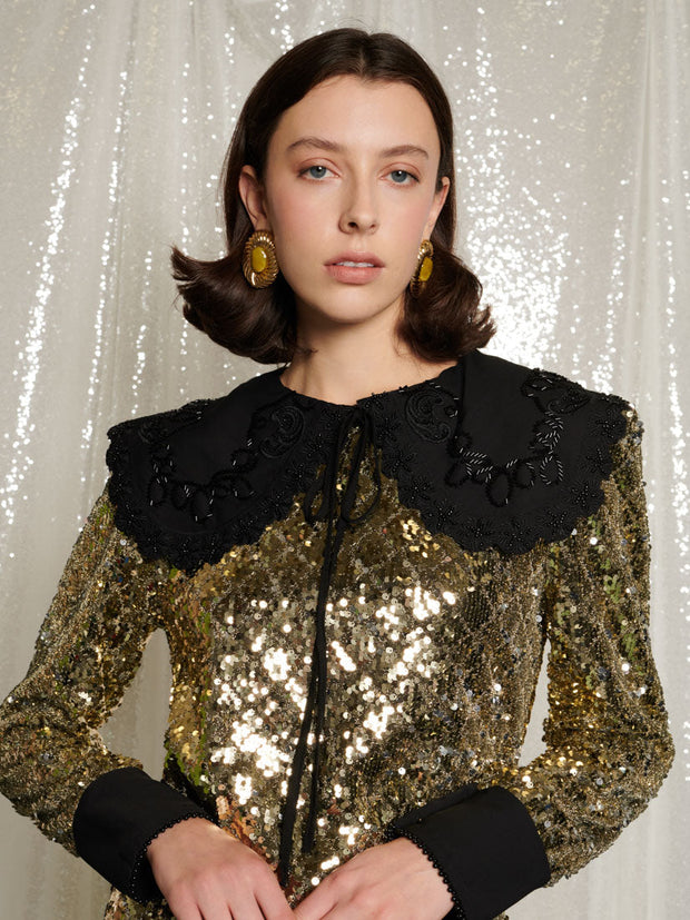 Gold Diamonds Mini Dress