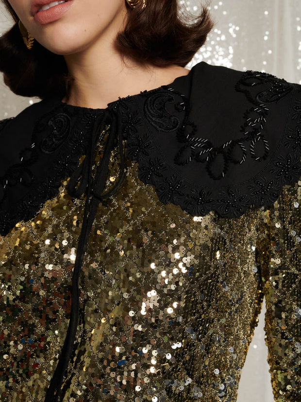 Gold Diamonds Mini Dress