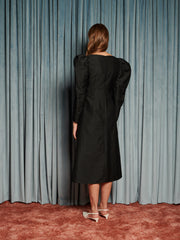 Cinematic Jacquard Midi Dress Coal Black / Z