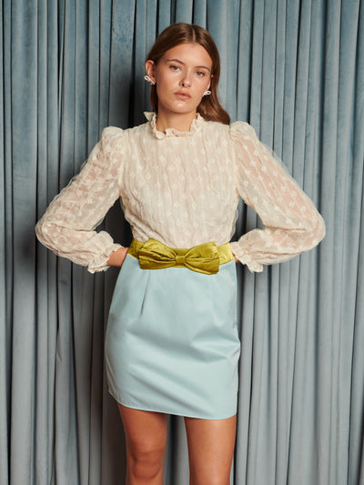 Eloise Colour Block Mini Dress Ivory, Baby Blue / Z