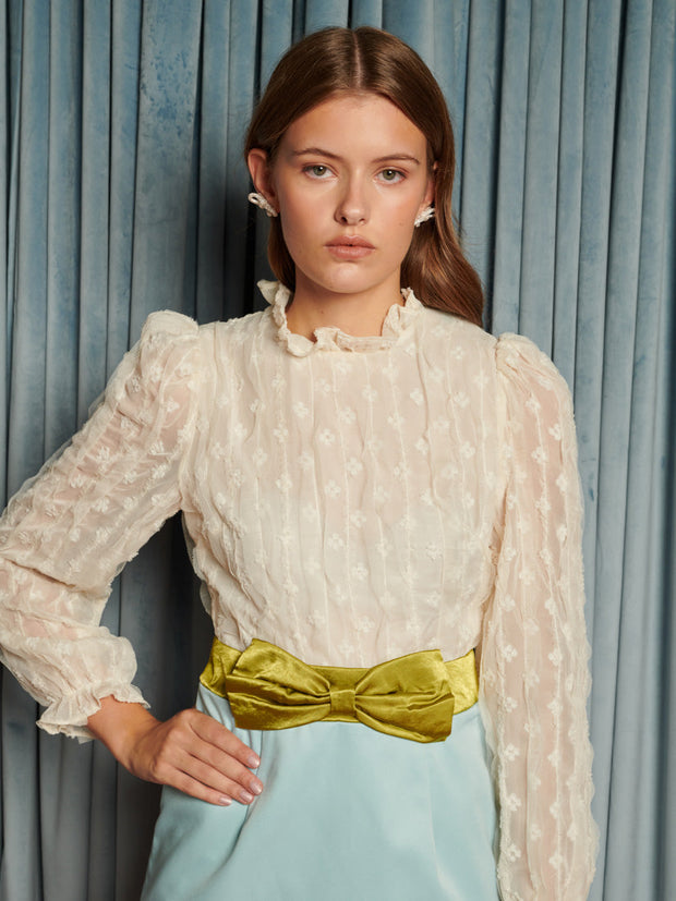 Eloise Colour Block Mini Dress Ivory, Baby Blue / Z