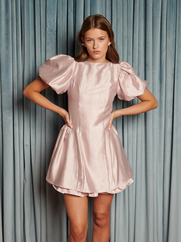 Nouveau Ruffle Mini Dress Baby Pink / Z