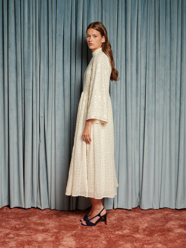 Reel Embellished Maxi Dress Cream Ivory / Z