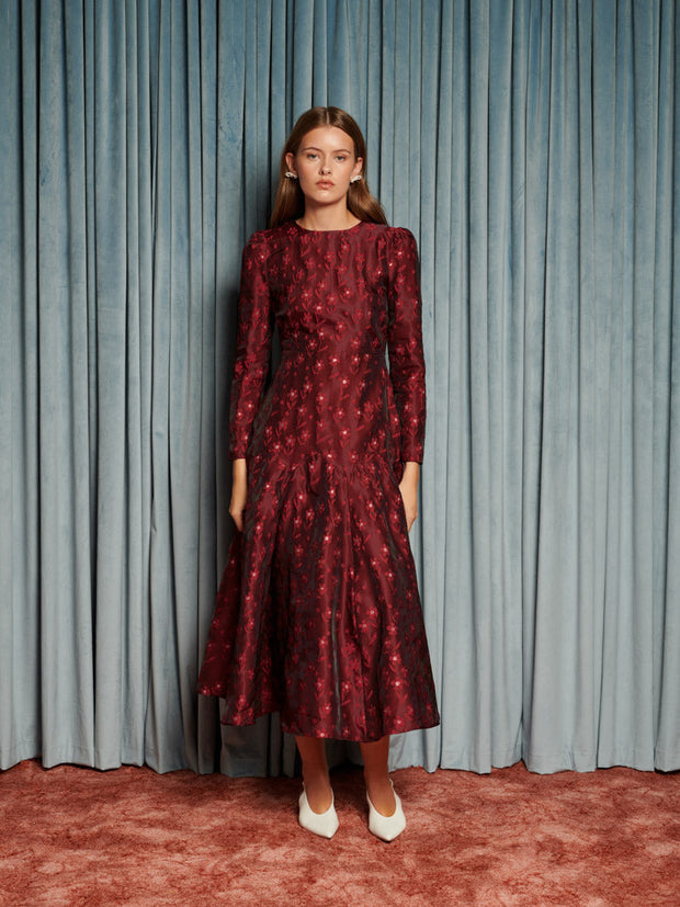 Fade Floral Midi Dress