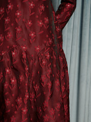 Fade Floral Midi Dress Opera Red / Z