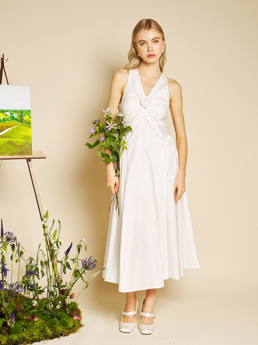 sister jane dress Lily Jacquard Rosette Midi – (EU) ice cream social this dress is designed Adrianna Papell Plus Size Color:Ivory-Black