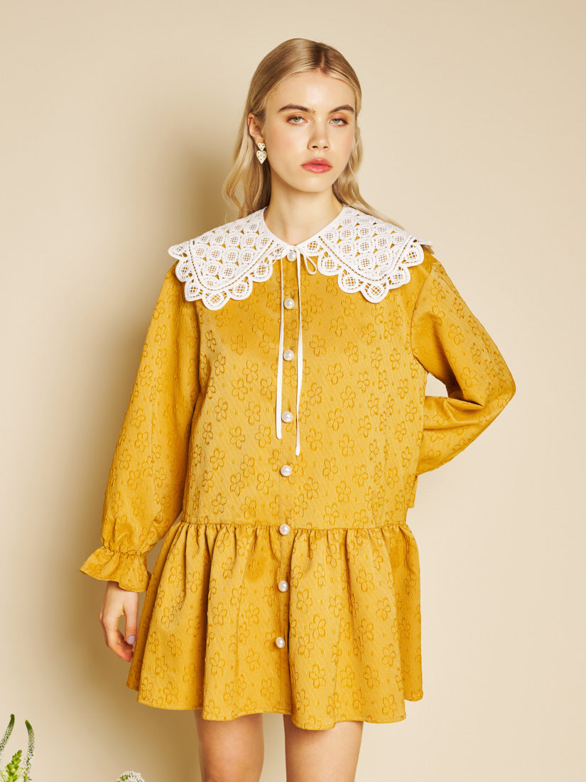 Jaune Jacquard Mini Dress – Sister Jane (EU)