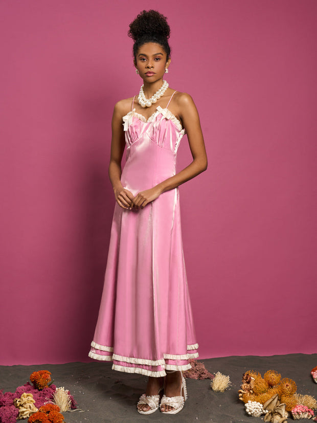 <b>DREAM</b> Rosey Ruffle Cami Dress