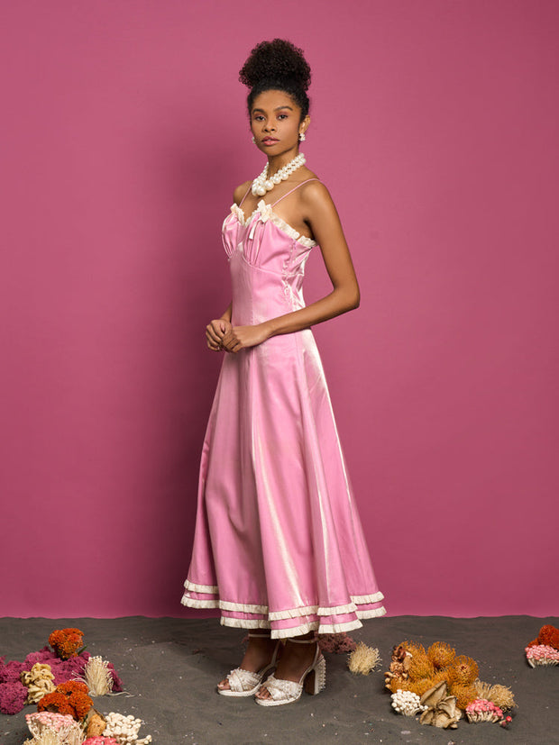 <b>DREAM</b> Rosey Ruffle Cami Dress