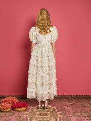 <b>DREAM</b> Rose Dove Ruffle Midi Dress