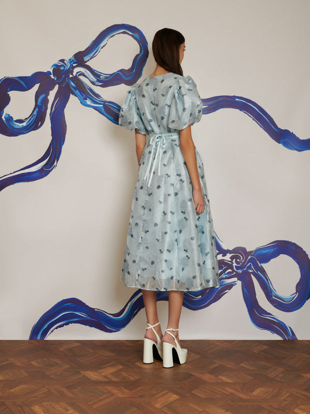 <b>DREAM</b> Cloud Flowers Jacquard Midi Dress