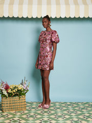 <b>DREAM</b> Hibiscus Sequin Mini Dress
