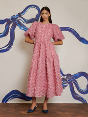 <b>DREAM</b> Rose Delice Tulle Midi Dress