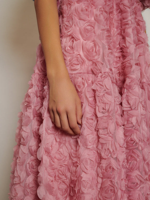 <b>DREAM</b> Rose Delice Tulle Midi Dress