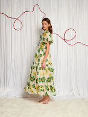 Oriole Jacquard Maxi Dress Lime Green / Z