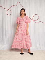 <b>DREAM</b> Rose Finch Tulle Midi Dress