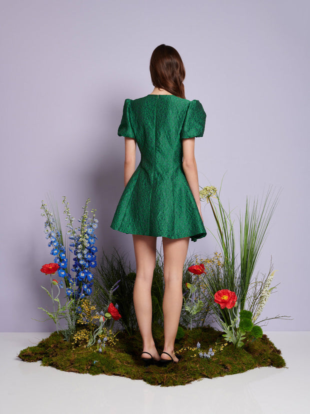 Trillium Jacquard Mini Dress Spruce Green / Z